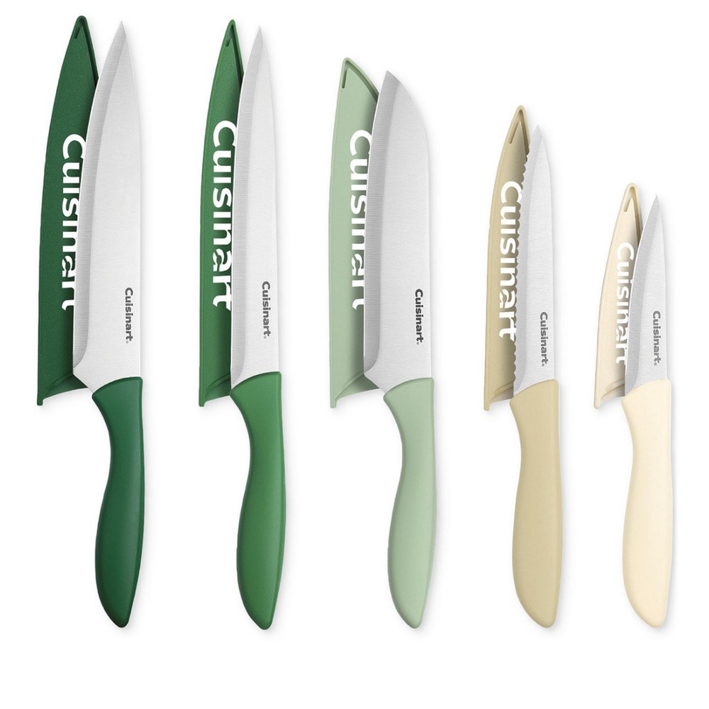 Cuisinart Green and Cream Knife Set